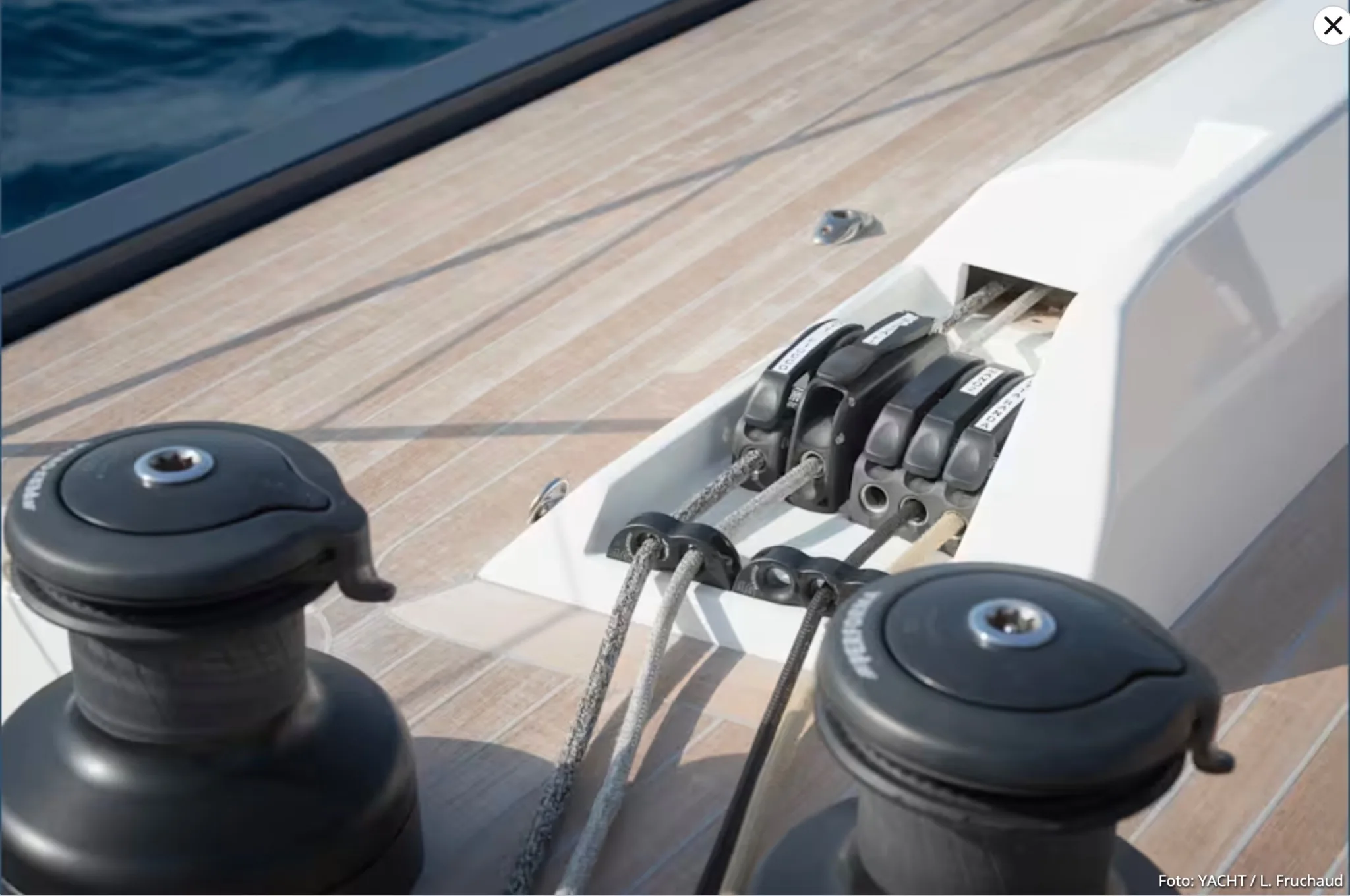 Sailing detail on the deck of NAIS