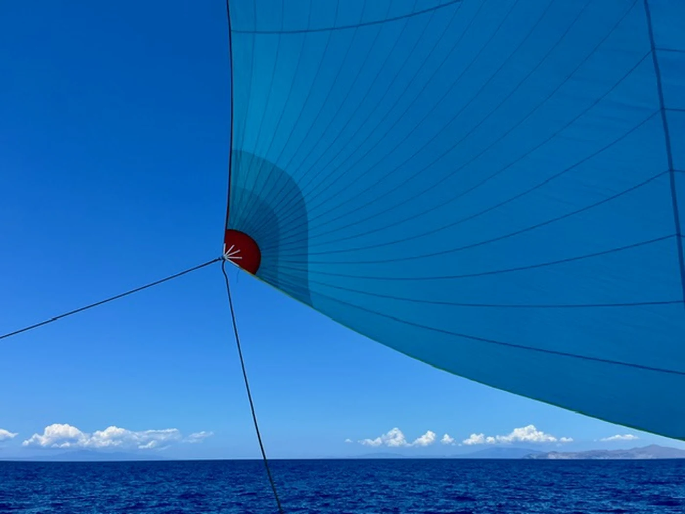 Gennaker drawing beautifully aboard NAIS