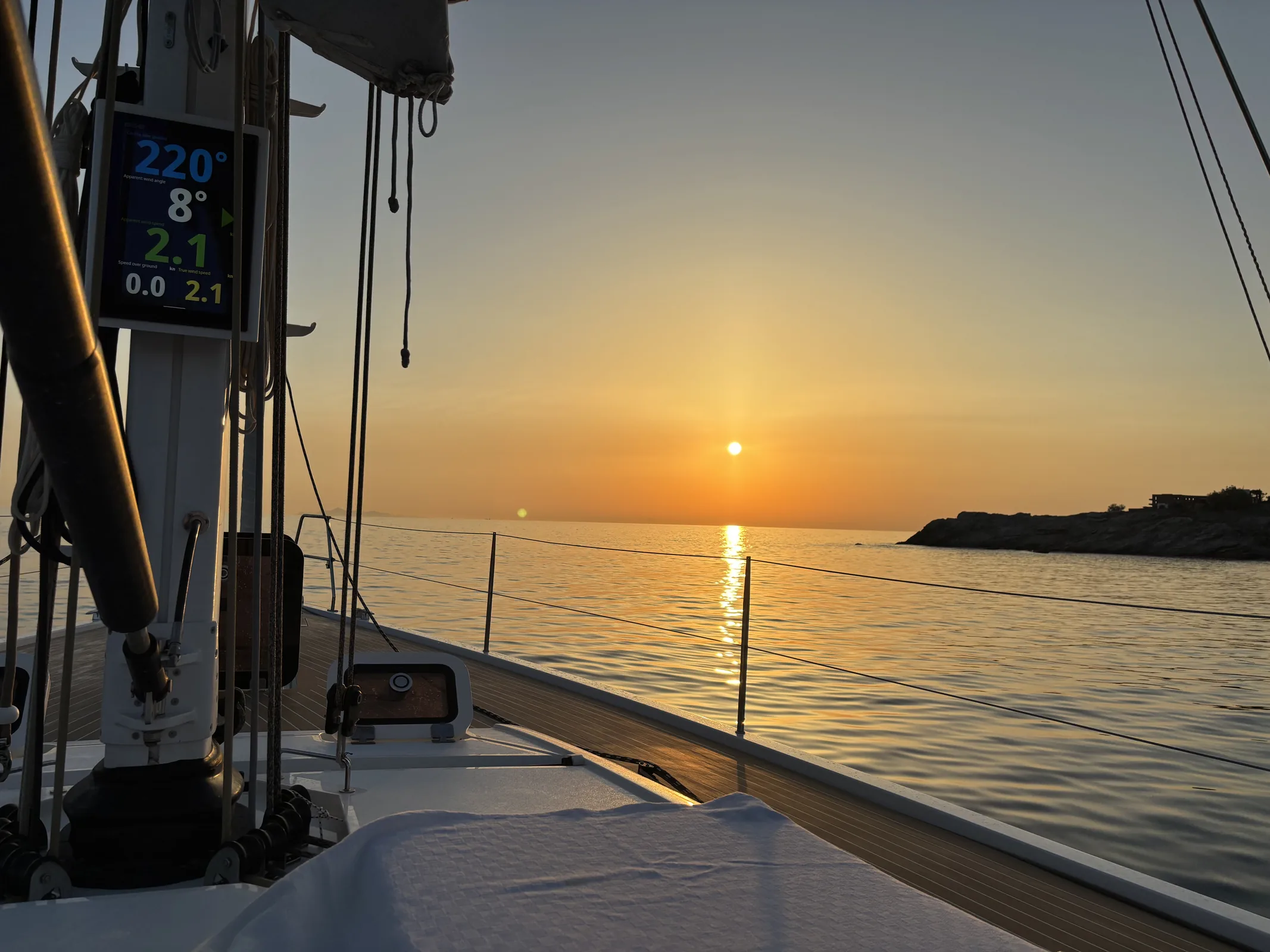 Sunset from the deck of NAIS