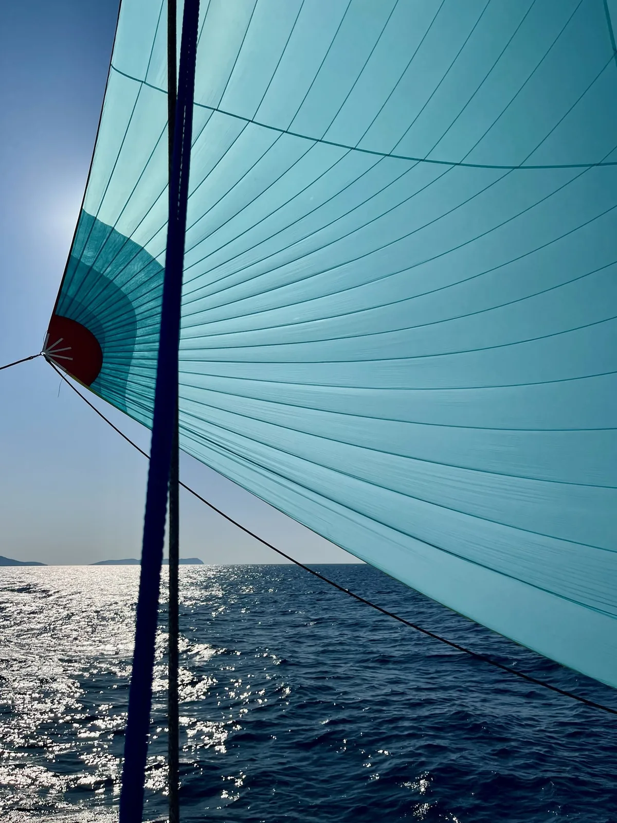 Gennaker sailing aboard NAIS