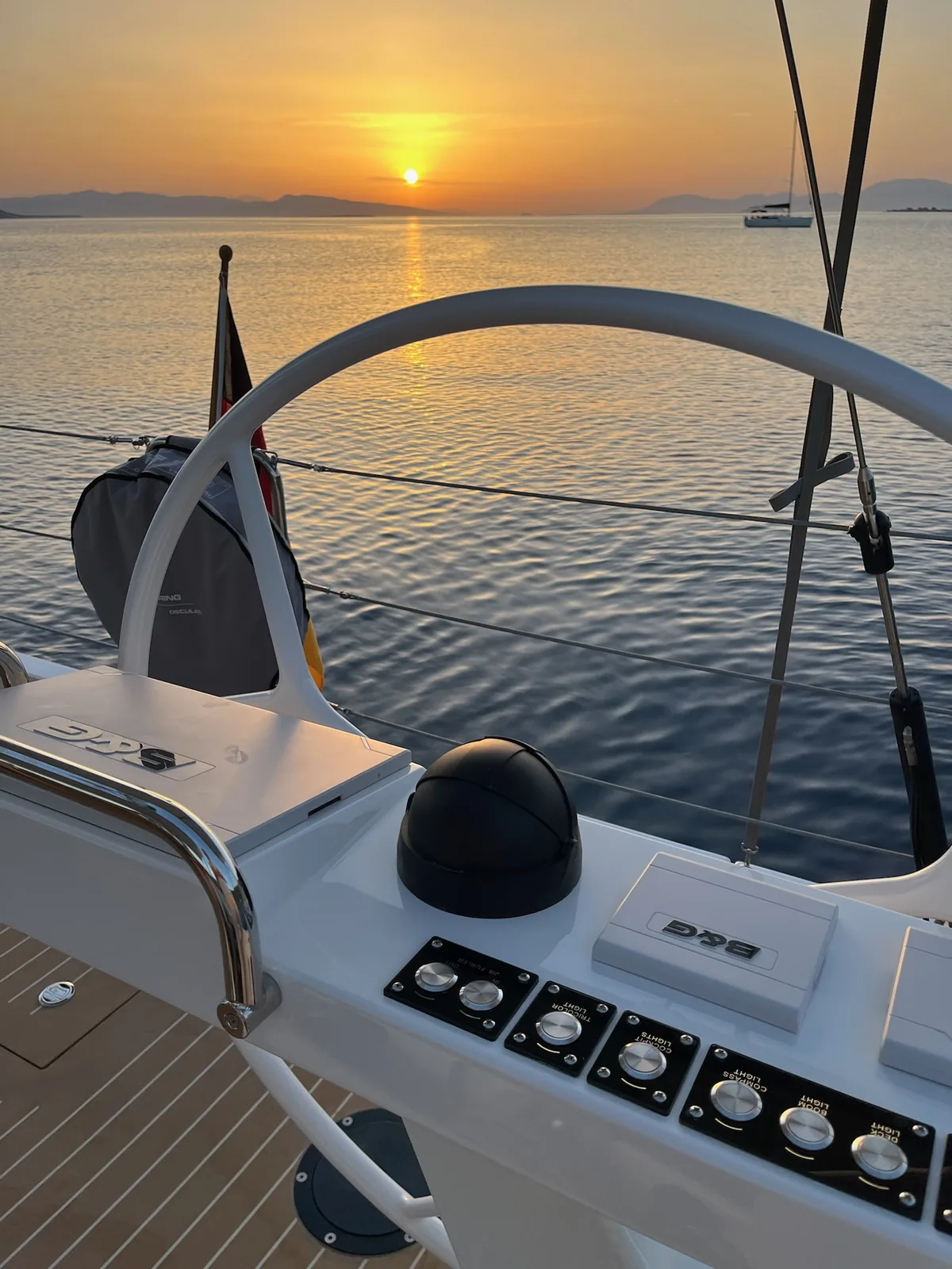Sunset from the helm of NAIS